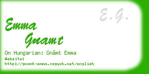 emma gnamt business card