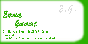 emma gnamt business card
